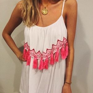 Amazing Tassel and Embroidered Cover Up